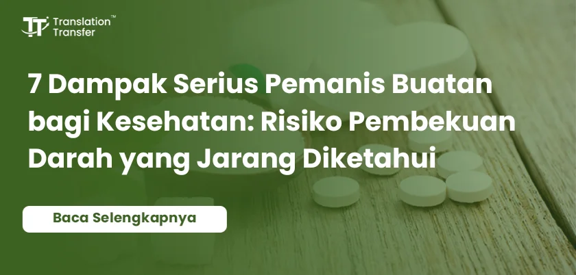 7 Dampak Serius Pemanis Buatan bagi Kesehatan: Risiko Pembekuan Darah yang Jarang Diketahui