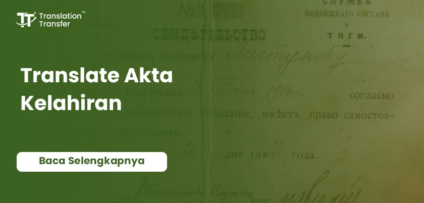 Translate Akta Kelahiran