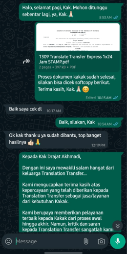 testimoni jasa penerjemah resmi