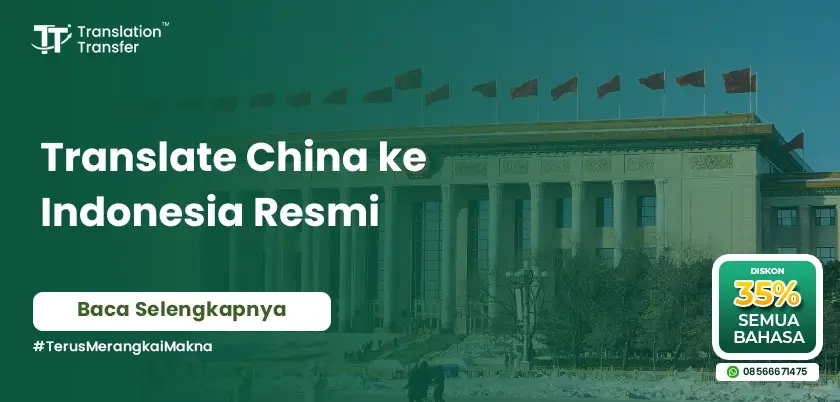 Translate China ke Indonesia Resmi