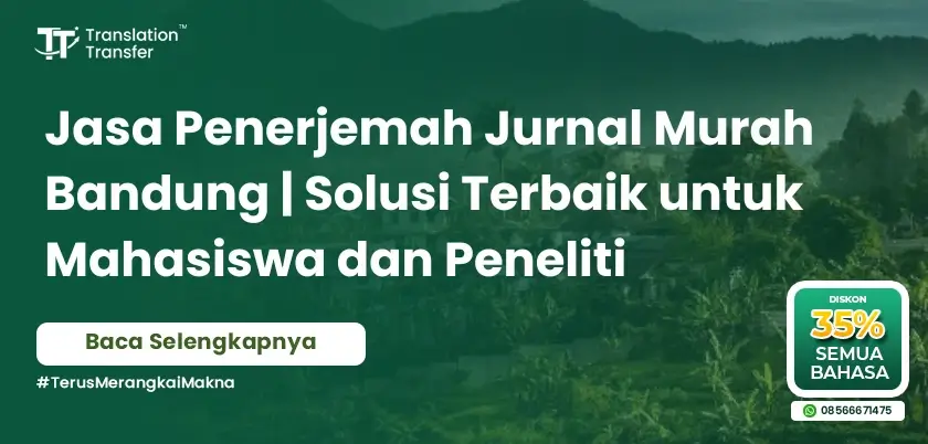 Jasa Penerjemah Jurnal Murah di Bandung Publikasi Internasional Harga Terjangkau Reputasi dan Ulasan