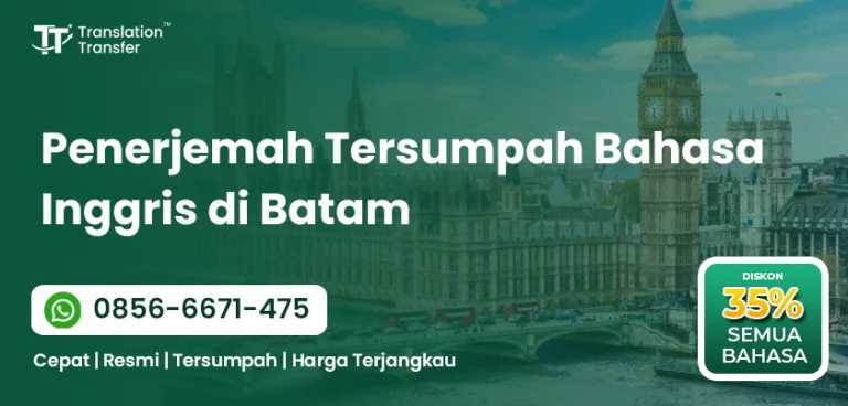 Penerjemah Tersumpah Bahasa Inggris di Batam