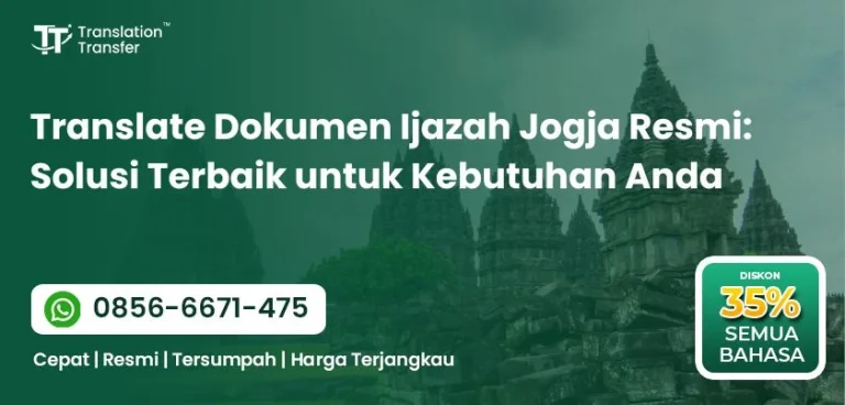 Translate dokumen ijazah jogja resmi