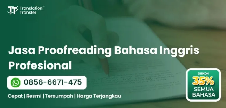 Jasa Proofreading Bahasa Inggris Profesional