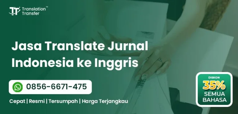 Jasa Translate Jurnal Indonesia ke Inggris