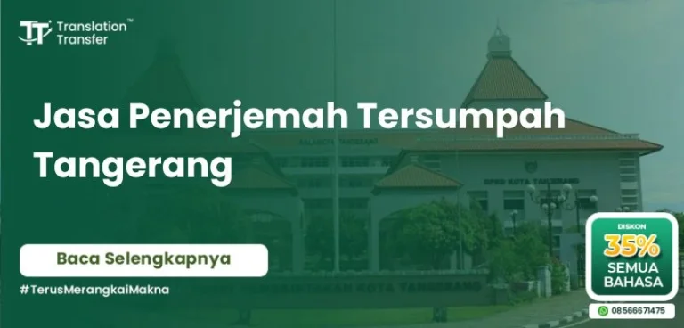 Jasa Penerjemah Tersumpah Tangerang