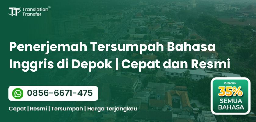 Penerjemah Tersumpah Bahasa Inggris di Depok