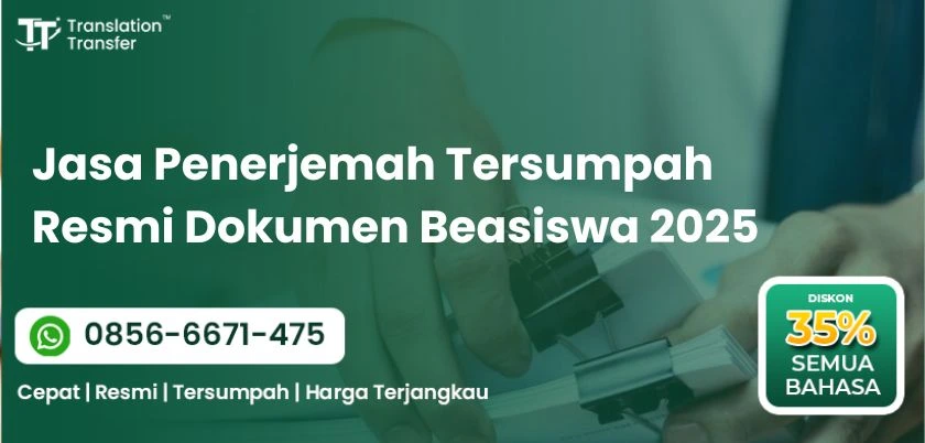 Jasa Penerjemah Tersumpah Resmi Dokumen Beasiswa 2025