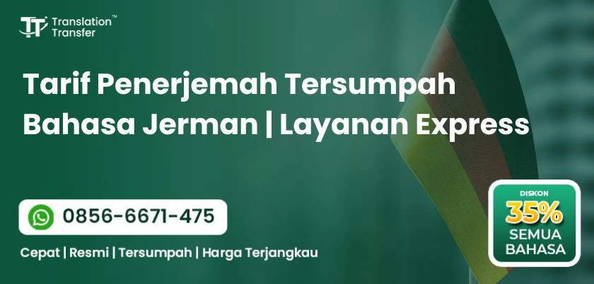 Tarif Penerjemah Tersumpah Bahasa Jerman