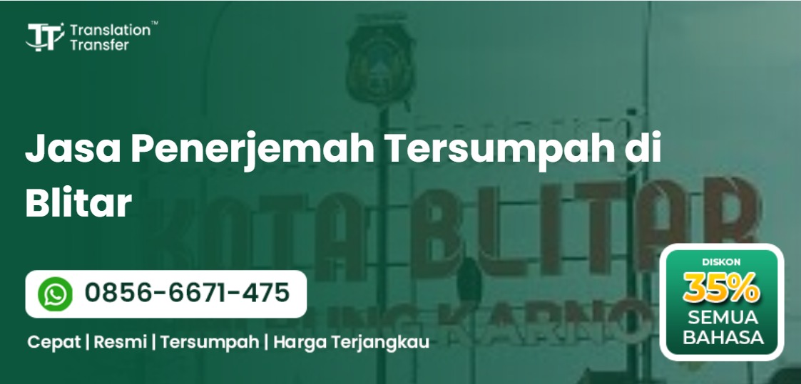Jasa Penerjemah Tersumpah di Blitar