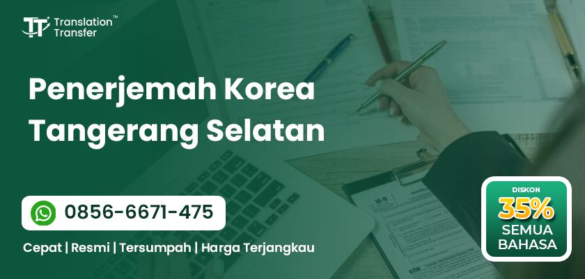 Penerjemah Korea Tangerang Selatan
