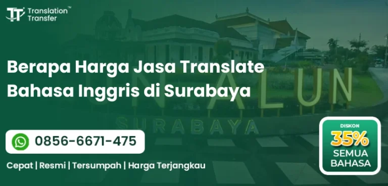 Berapa Harga Jasa Translate Bahasa Inggris di Surabaya