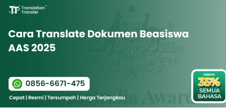Cara Translate Dokumen Beasiswa AAS 2025