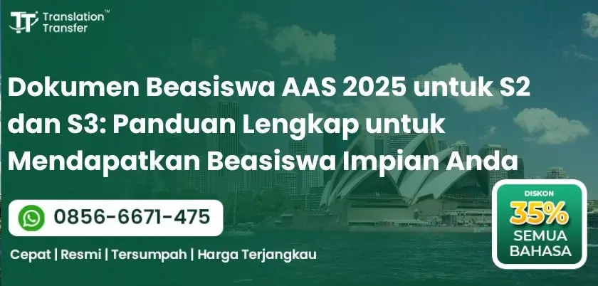 Dokumen Beasiswa AAS 2025 untuk S2 dan S3