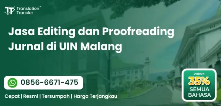 Jasa Editing dan Proofreading Jurnal di UIN Malang