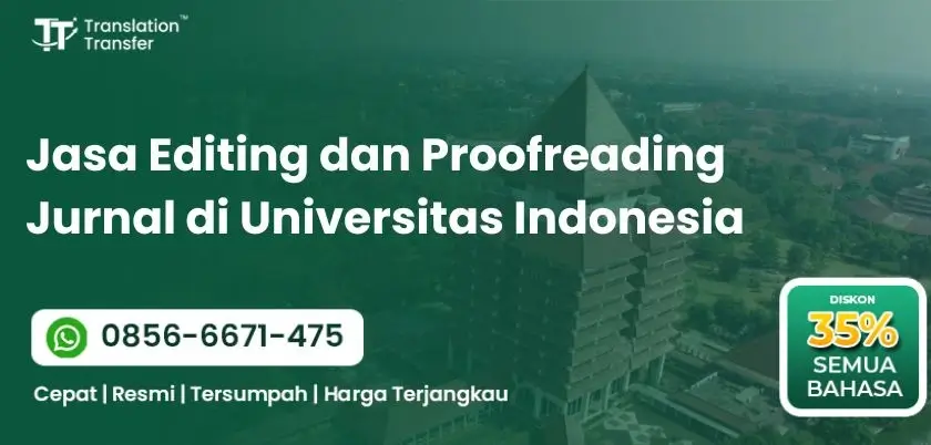 Jasa Editing dan Proofreading Jurnal di Universitas Indonesia