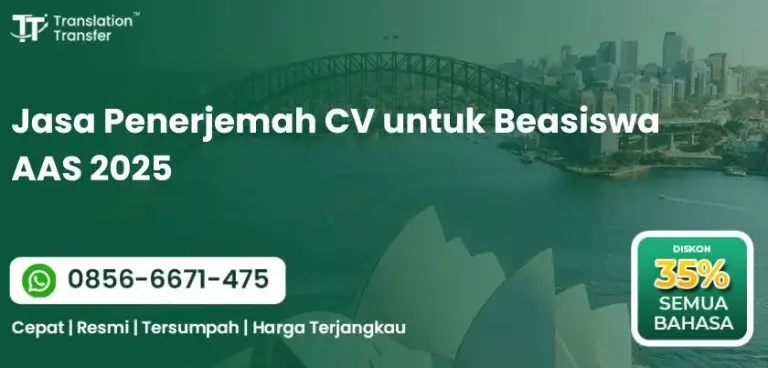 Jasa Penerjemah CV untuk Beasiswa AAS 2025
