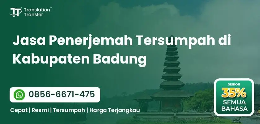 Jasa Penerjemah Tersumpah di Kabupaten Badung