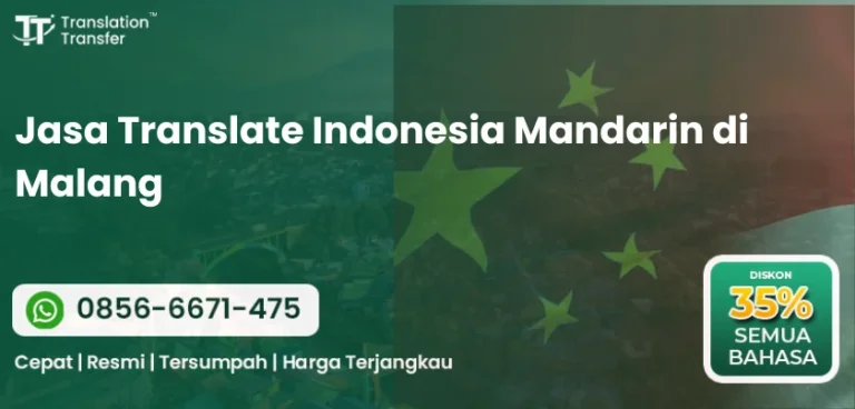 Jasa Translate Indonesia Mandarin di Malang