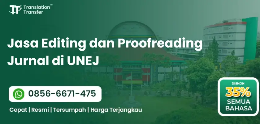 Jasa Editing dan Proofreading Jurnal di UNEJ