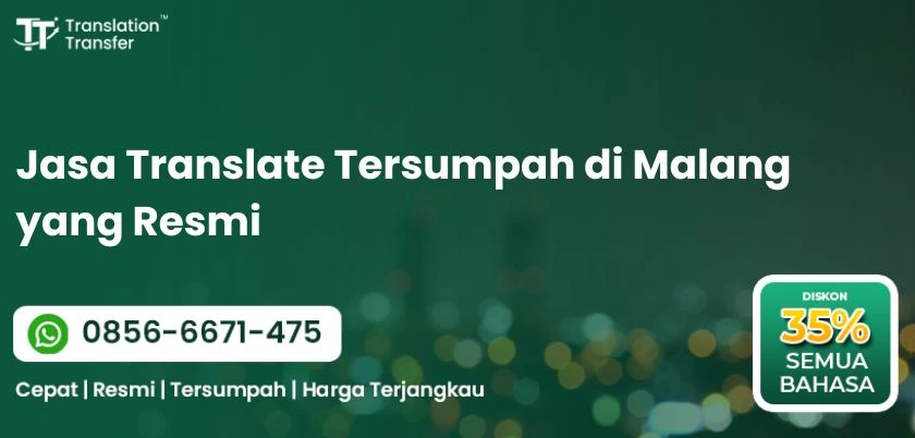 Jasa Translate Tersumpah di Malang yang Resmi