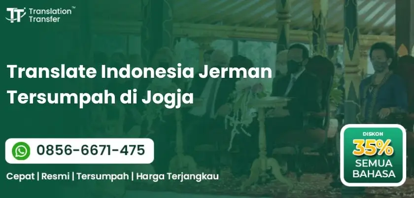 Translate Indonesia Jerman Tersumpah di Jogja