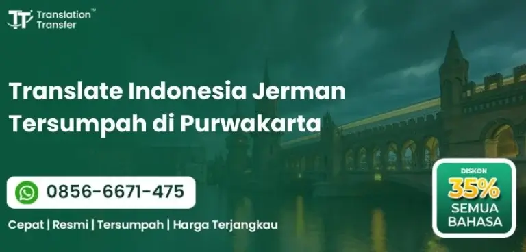 Translate Indonesia Jerman Tersumpah di Purwakarta