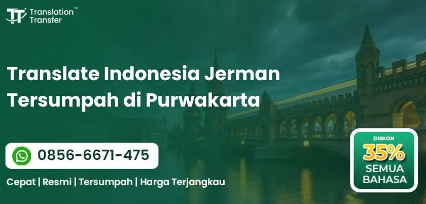 Translate Indonesia Jerman Tersumpah di Purwakarta