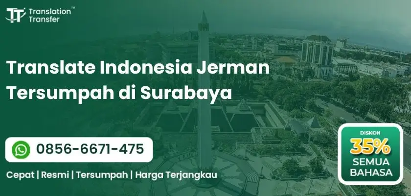 Translate Indonesia Jerman Tersumpah di Surabaya