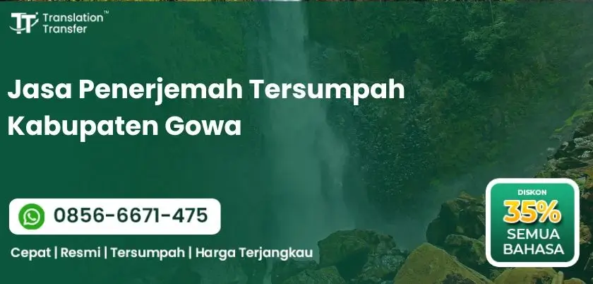 Jasa Penerjemah Tersumpah Kabupaten Gowa