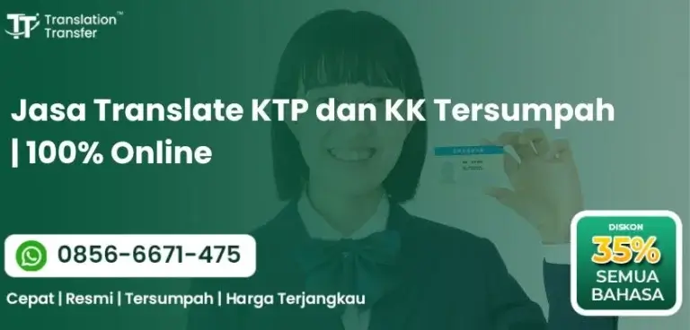 Jasa Translate KTP dan KK Tersumpah | 100% Online