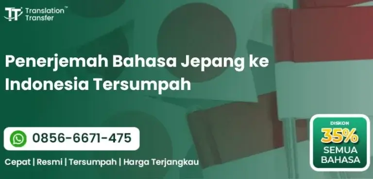 Penerjemah Bahasa Jepang ke Indonesia Tersumpah