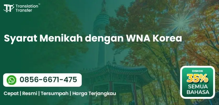 Syarat Menikah dengan WNA Korea