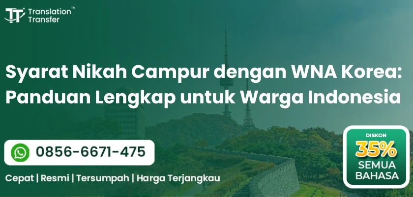 Syarat Nikah Campur dengan WNA Korea