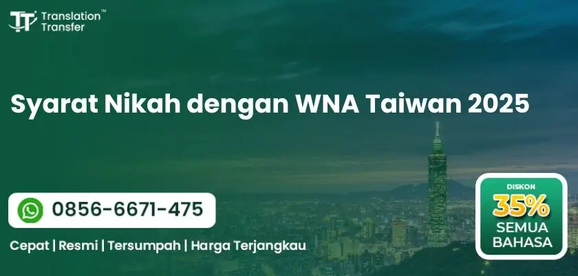 Syarat Nikah dengan WNA Taiwan 2025