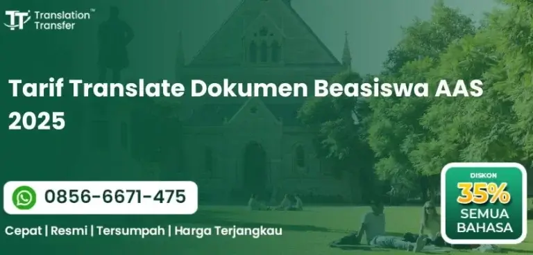 Tarif Translate Dokumen Beasiswa AAS 2025