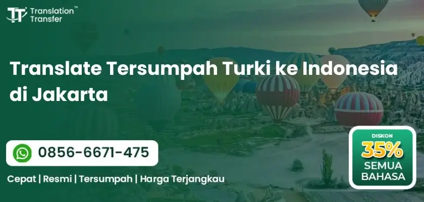 Translate Tersumpah Turki ke Indonesia di Jakarta