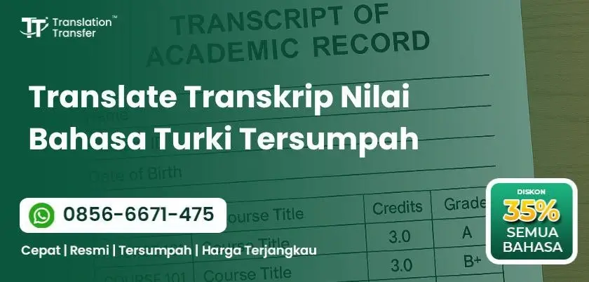 Translate Transkrip Nilai Bahasa Turki Tersumpah