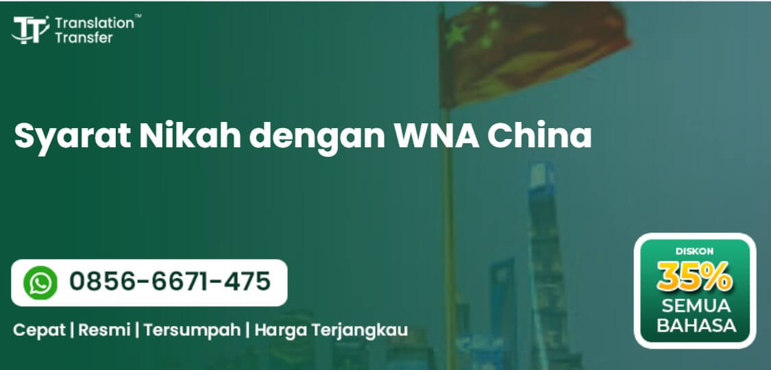 Syarat Nikah dengan WNA China