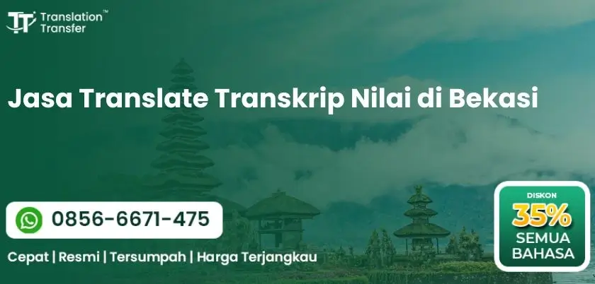 Jasa Translate Transkrip Nilai di Bekasi