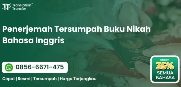 Penerjemah Tersumpah Buku Nikah Bahasa Inggris