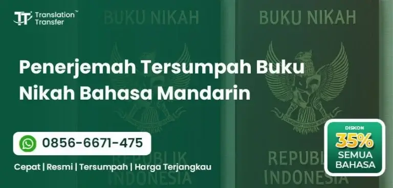 Penerjemah Tersumpah Buku Nikah Bahasa Mandarin