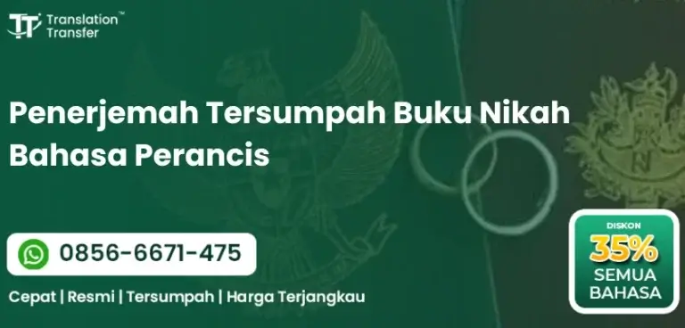 Penerjemah Tersumpah Buku Nikah Bahasa Perancis