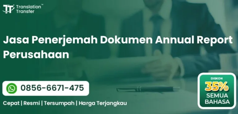 Jasa Penerjemah Dokumen Annual Report Perusahaan