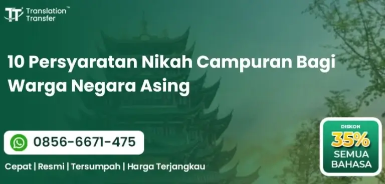Translate Tersumpah untuk Nikah dengan WNA Taiwan