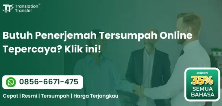 Butuh Penerjemah Tersumpah Online Tepercaya? Klik ini!