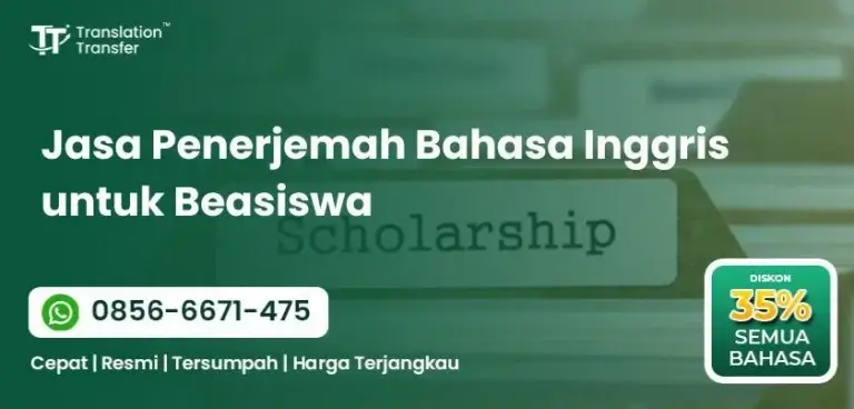 Jasa Penerjemah Bahasa Inggris untuk Beasiswa