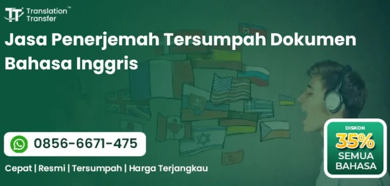 Jasa Penerjemah Tersumpah Dokumen Bahasa Inggris