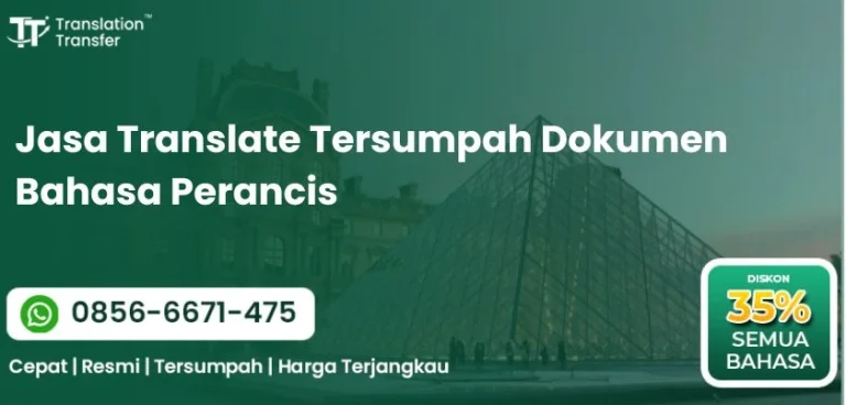 Jasa Translate Tersumpah Dokumen Bahasa Perancis