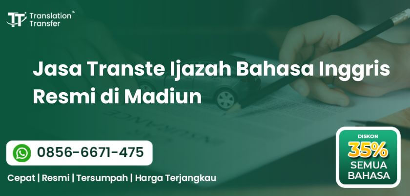 Jasa Translate Ijazah Bahasa Inggris Resmi di